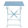 Mesa de terraço quadrada em aço - azul-turquesa - 600mm - Bolero - Fourniresto