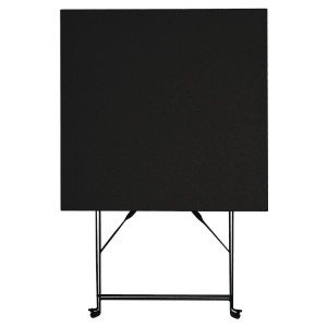 Mesa de terraço quadrada em aço preto - 600 mm - Bolero - Fourniresto