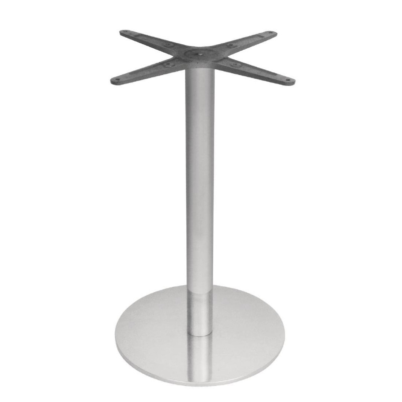 Round Stainless Steel Table Leg - Bolero Round Stainless Steel Table Leg - Bolero