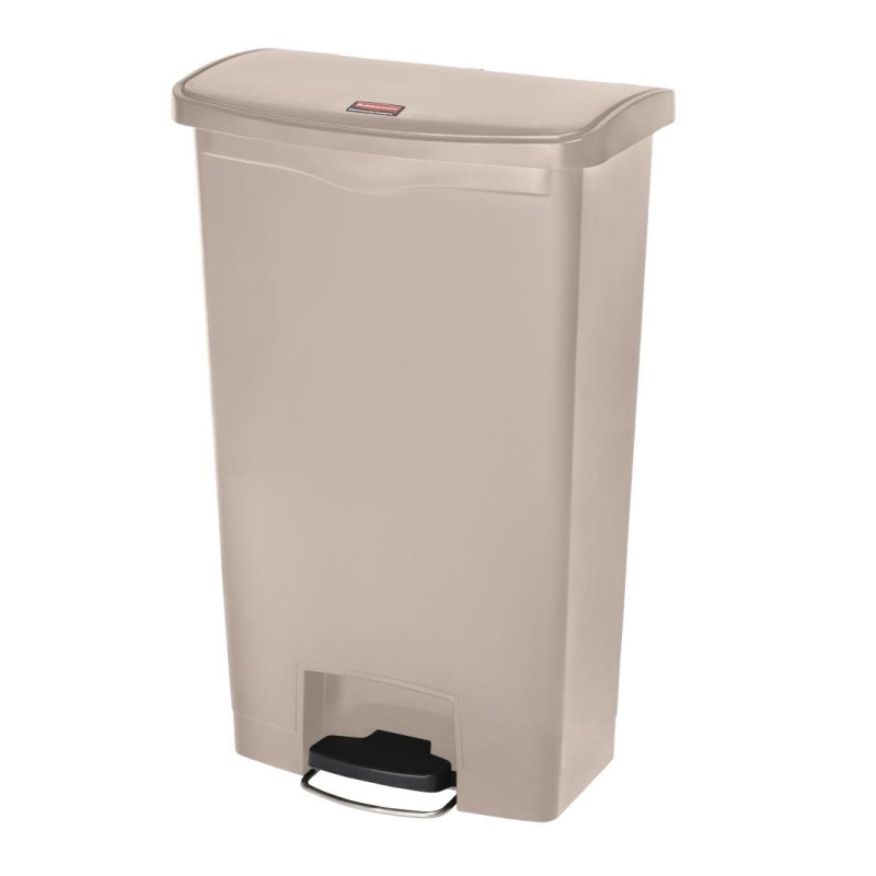Caixote do lixo com pedal frontal Slim Jim Bege - 68L - Rubbermaid Caixote do lixo com pedal frontal Slim Jim Bege - 68L - Rubbermaid