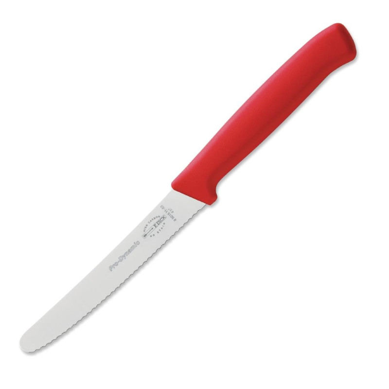 Serrated Universal Knife Pro Dynamic Red - L 110mm - Dick Serrated Universal Knife Pro Dynamic Red - L 110mm - Dick