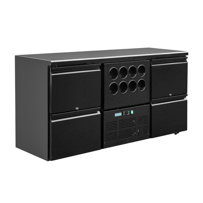 Barra traseira Série U com 4 gavetas e refrigerador de vinho para 8 garrafas - 380L - Polar Barra traseira Série U com 4 gavetas e refrigerador de vinho para 8 garrafas - 380L - Polar