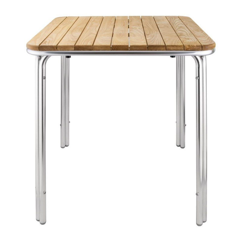 Mesa quadrada em freixo e alumínio 700mm - Bolero - Fourniresto Mesa quadrada em freixo e alumínio 700mm - Bolero - Fourniresto