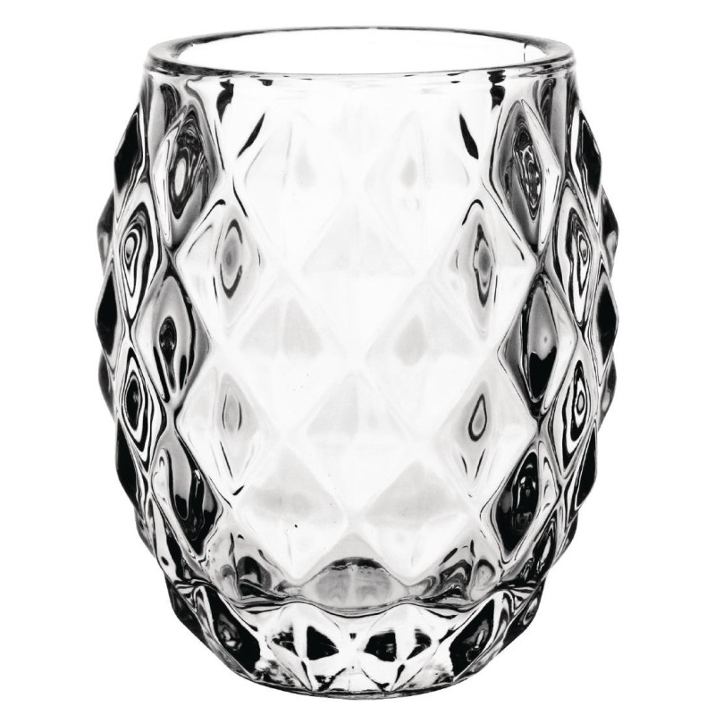 Fotóforo de vidro transparente diamante 75mm - Conjunto de 6 - Olympia - Fourniresto Fotóforo de vidro transparente diamante 75mm - Conjunto de 6 - Olympia - Fourniresto