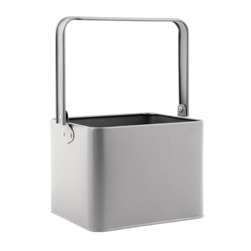 Cesto de mesa galvanizado cinza - 180x155x135mm - Olympia - Fourniresto Cesto de mesa galvanizado cinza - 180x155x135mm - Olympia - Fourniresto