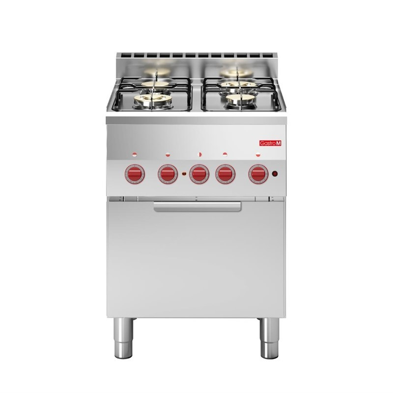 Forno 4 Bocas a Gás sobre Forno Elétrico com Convecção GN 2/3 600 - Gastro M Forno 4 Bocas a Gás sobre Forno Elétrico com Convecção GN 2/3 600 - Gastro M