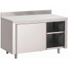 Móvel em Aço Inoxidável com Portas de Correr e Respaldo - L 1600 x P 700mm - Gastro M