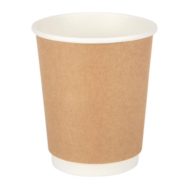Copos de parede dupla de papel kraft 225ml - Pacote com 25 - Fiesta - Fourniresto Copos de parede dupla de papel kraft 225ml - Pacote com 25 - Fiesta - Fourniresto