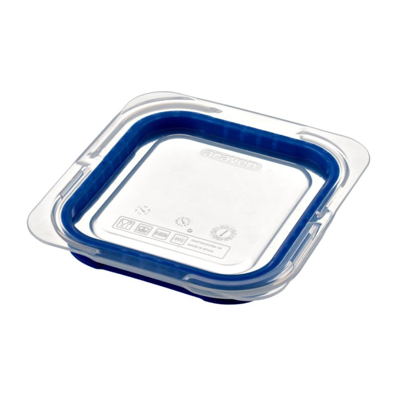 Tampa Azul em ABS sem BPA - GN 1/6 - Araven - Fourniresto Tampa Azul em ABS sem BPA - GN 1/6 - Araven - Fourniresto