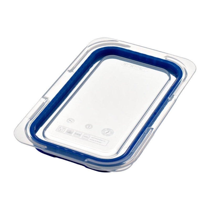 Tampa Azul em ABS sem BPA - GN 1/4 - Araven - Fourniresto Tampa Azul em ABS sem BPA - GN 1/4 - Araven - Fourniresto