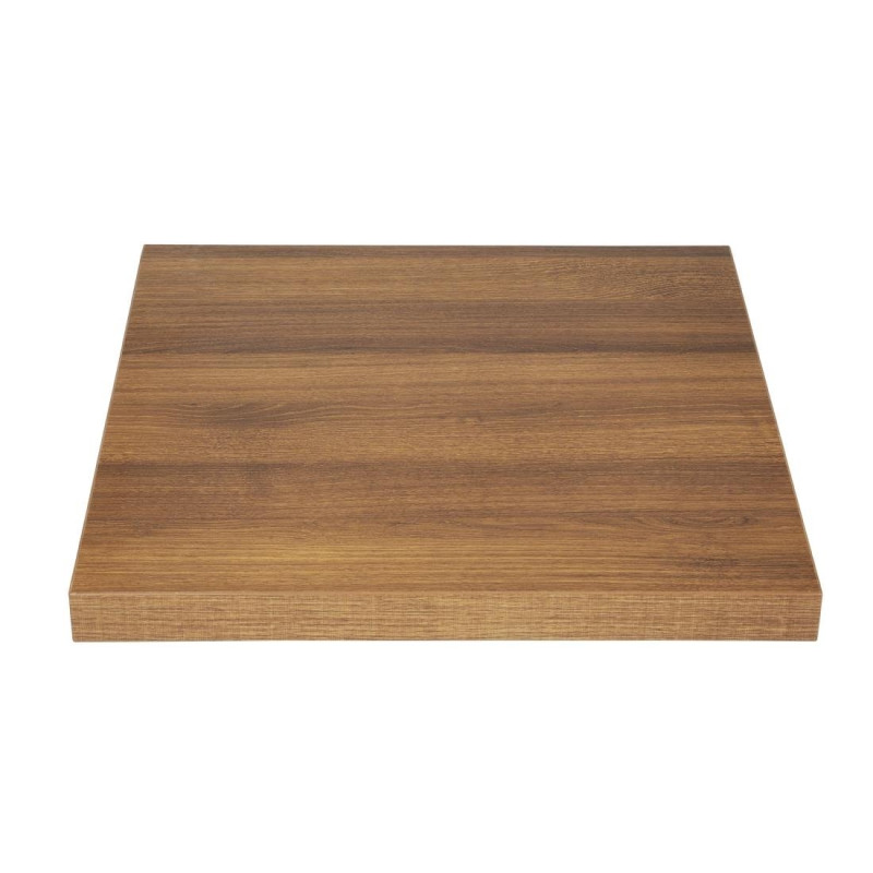 Tampo de mesa quadrado com efeito de madeira de carvalho rústico - L 600mm - Bolero Tampo de mesa quadrado com efeito de madeira de carvalho rústico - L 600mm - Bolero