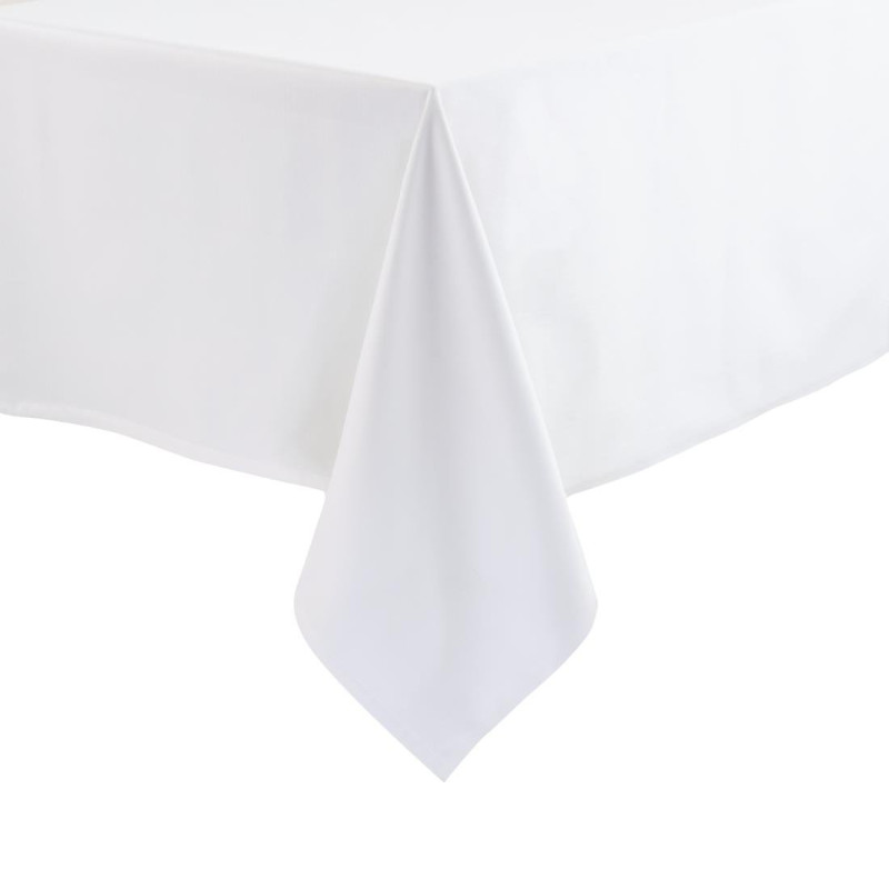 White tablecloth 1350 x 1350 mm - Mitre Essentials - Fourniresto White tablecloth 1350 x 1350 mm - Mitre Essentials - Fourniresto
