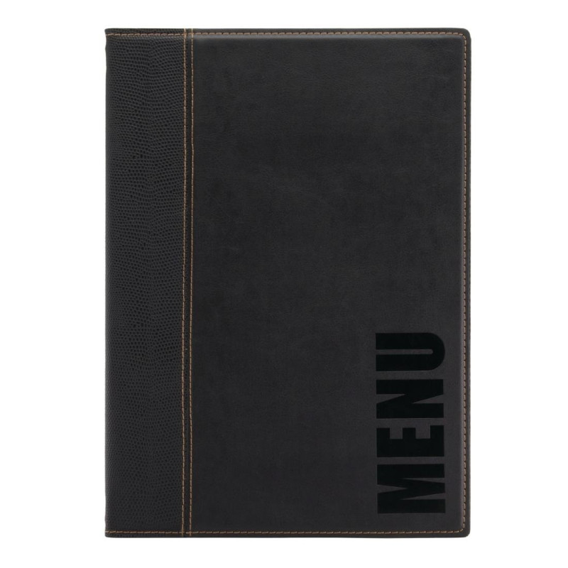 Menus de mesa contemporâneos A4 preto - Securit - Fourniresto Menus de mesa contemporâneos A4 preto - Securit - Fourniresto