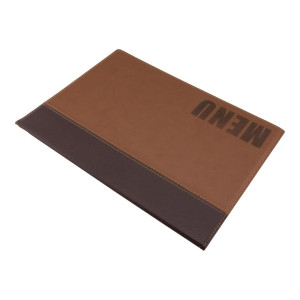 Menus de proteção contemporâneos A4 em marrom claro - Securit - Fourniresto