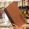 Menus de proteção contemporâneos A4 em marrom claro - Securit - Fourniresto