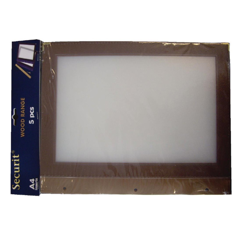 Inserts Supplémentaires Noirs A4 - Securit - Fourniresto Inserts Supplémentaires Noirs A4 - Securit - Fourniresto
