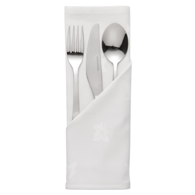 Toalhas brancas de algodão 450 x 450mm - Conjunto de 10 - Mitre Luxury - Fourniresto Toalhas brancas de algodão 450 x 450mm - Conjunto de 10 - Mitre Luxury - Fourniresto