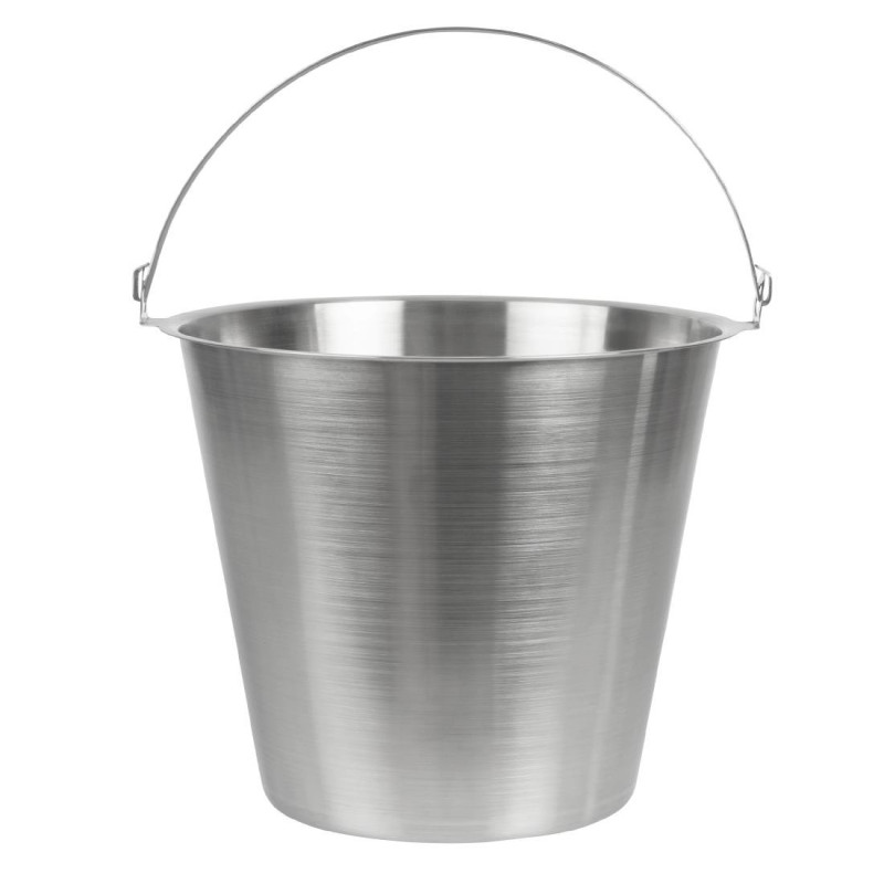 Balde de aço inoxidável 12L - Jantex - Fourniresto Balde de aço inoxidável 12L - Jantex - Fourniresto