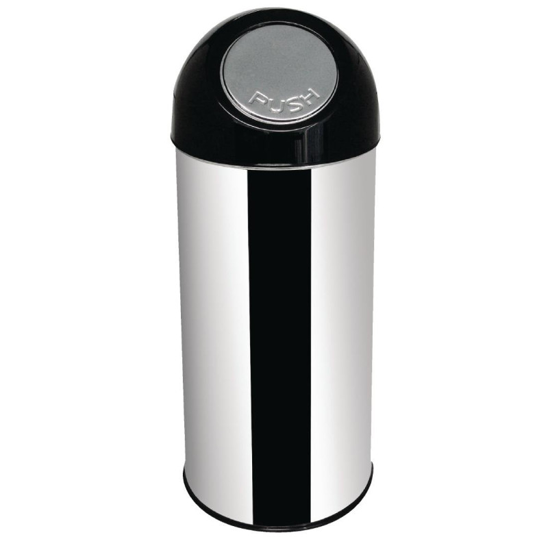 Caixote do lixo redondo com tampa basculante em inox - 40L - Bolero Caixote do lixo redondo com tampa basculante em inox - 40L - Bolero