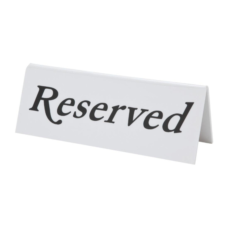Cavalete de mesa "reservado" - Conjunto de 10 - Olympia - Fourniresto Cavalete de mesa "reservado" - Conjunto de 10 - Olympia - Fourniresto