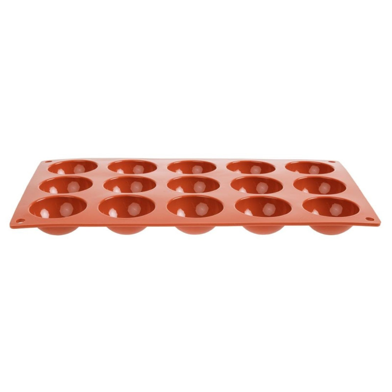 Forma de 15 Meias-Esferas em Silicone Formaflex - Pavoni Forma de 15 Meias-Esferas em Silicone Formaflex - Pavoni