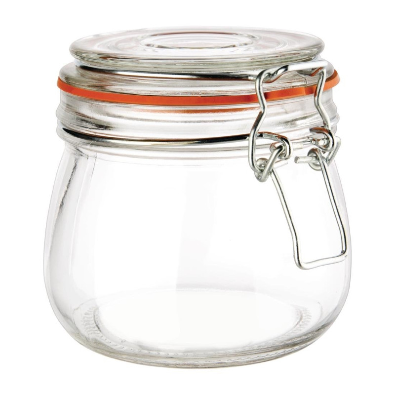 Frasco de conserva com clipe 500ml - Vogue - Fourniresto Frasco de conserva com clipe 500ml - Vogue - Fourniresto