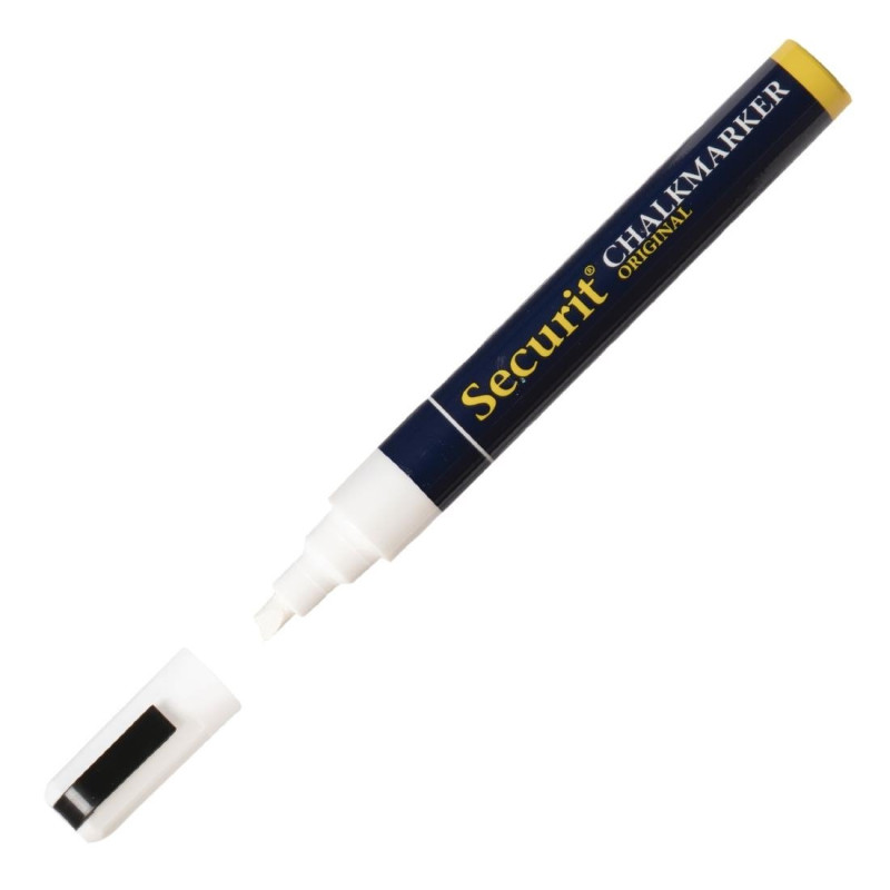 Marcador de giz 6mm branco - Securit - Fourniresto Marcador de giz 6mm branco - Securit - Fourniresto