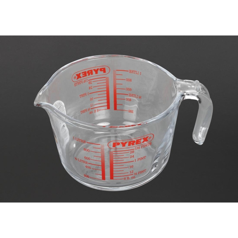 Medida em copo graduado 1L - Pyrex - Fourniresto Medida em copo graduado 1L - Pyrex - Fourniresto