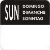 Conjunto de etiquetas dia da semana - 7 rolos de 1000 - Vogue - Fourniresto
