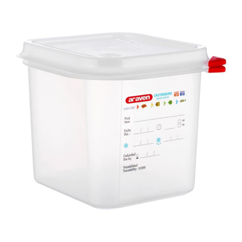 Recipiente de alimentos GN 1/6 2,6L - Araven - Fourniresto Recipiente de alimentos GN 1/6 2,6L - Araven - Fourniresto