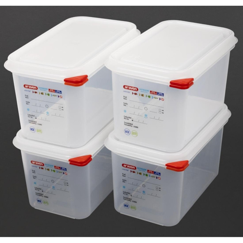 Caixa de alimentos GN1/4 4,3L - Araven - Fourniresto Caixa de alimentos GN1/4 4,3L - Araven - Fourniresto