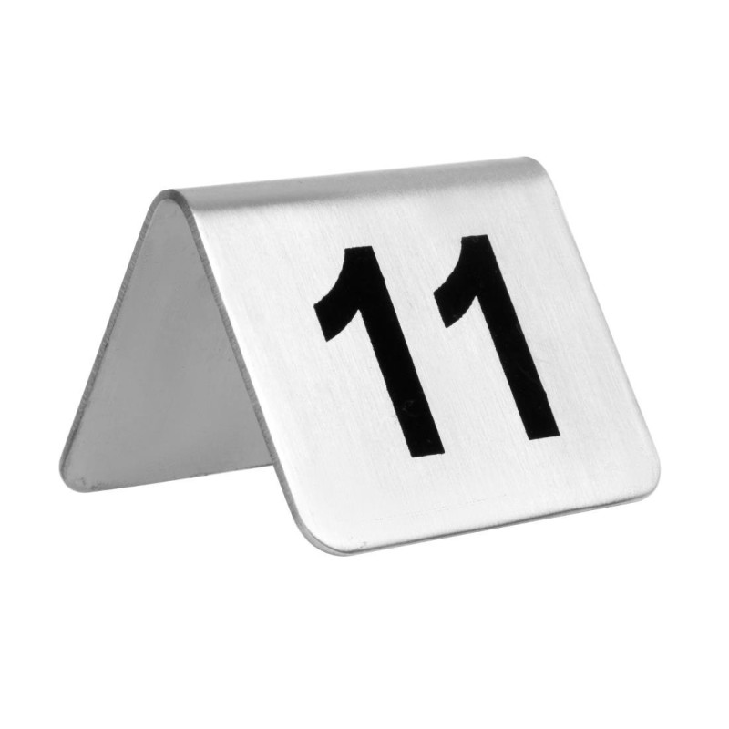 Números de mesa em aço inoxidável 11 a 20 - Olympia - Fourniresto Números de mesa em aço inoxidável 11 a 20 - Olympia - Fourniresto