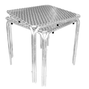 Mesa quadrada empilhável 70 x 70 cm - Bolero - Fourniresto