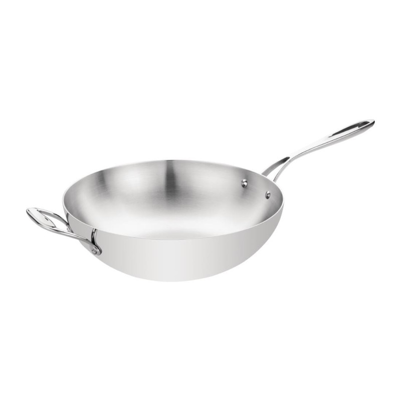 Wok Triplo Espessura de Fundo Plano - Vogue - Fourniresto Wok Triplo Espessura de Fundo Plano - Vogue - Fourniresto