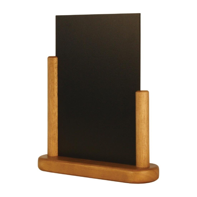 Elegante ardósia de mesa acabamento em teca 280 x 200mm - Securit - Fourniresto Elegante ardósia de mesa acabamento em teca 280 x 200mm - Securit - Fourniresto