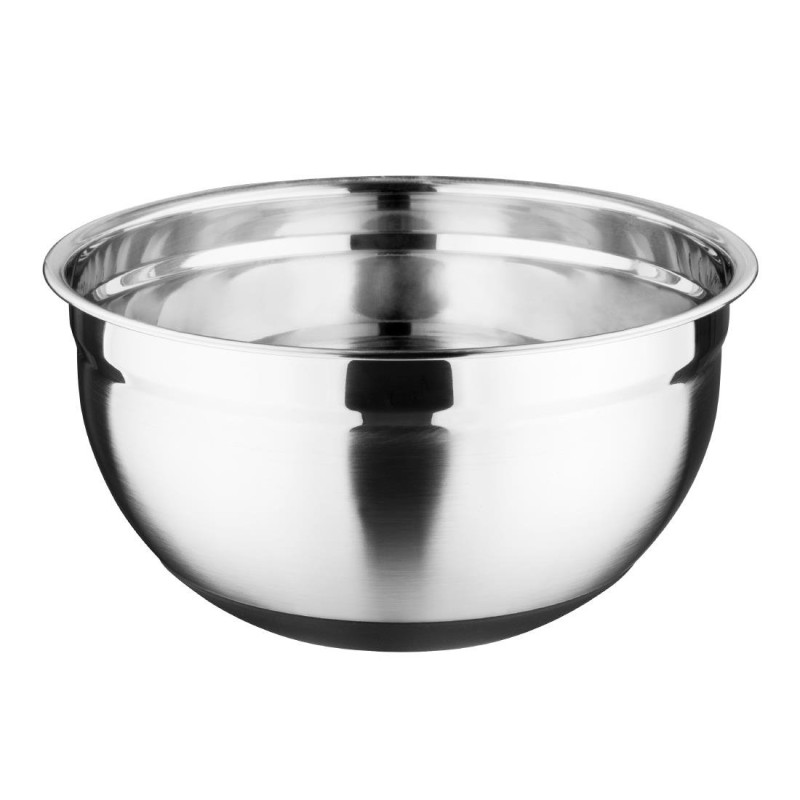 Tigela em Aço Inoxidável com Fundo de Silicone - 8 L - Vogue Tigela em Aço Inoxidável com Fundo de Silicone - 8 L - Vogue
