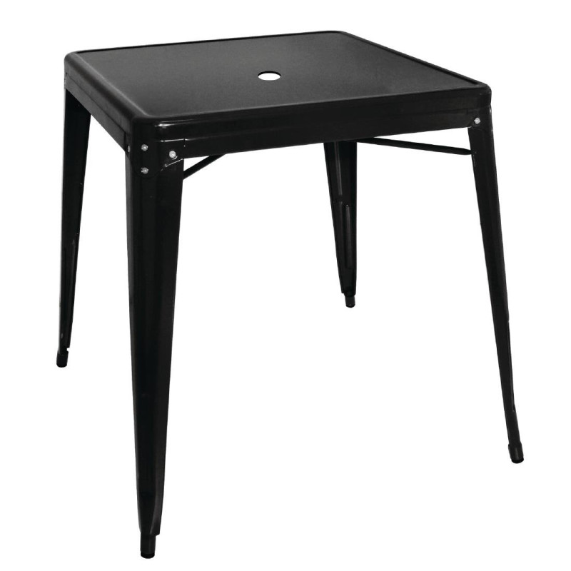 Mesa Bistrô Quadrada em Aço Preto - L 668 x P 668 mm - Bolero Mesa Bistrô Quadrada em Aço Preto - L 668 x P 668 mm - Bolero
