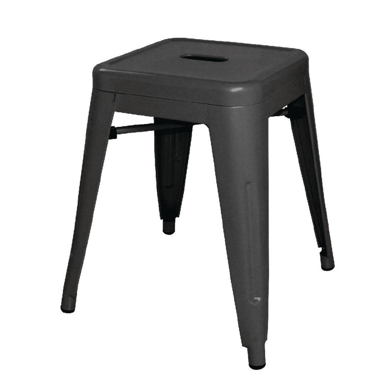 Bancos Baixos em Aço Preto - Conjunto de 4 - Bolero Bancos Baixos em Aço Preto - Conjunto de 4 - Bolero