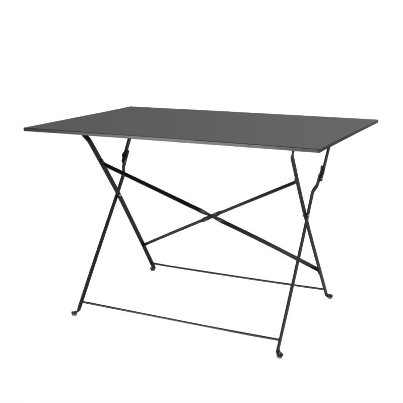 Mesa de Terraço Dobrável Preta - 1100 x 700 mm - Bolero Mesa de Terraço Dobrável Preta - 1100 x 700 mm - Bolero