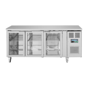Mesa refrigerada positiva com 3 portas de vidro - 358 L - Polar