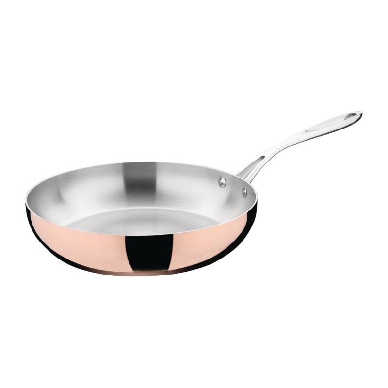 Triple Wall Copper Induction Pan 280x60 mm Vogue: Exceptional cooking performance Triple Wall Copper Induction Pan 280x60 mm Vogue: Exceptional cooking performance