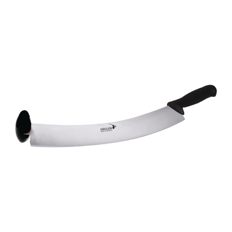 Faca de queijo holandesa DEGLON de 2 mãos lâmina curva 38 cm Faca de queijo holandesa DEGLON de 2 mãos lâmina curva 38 cm