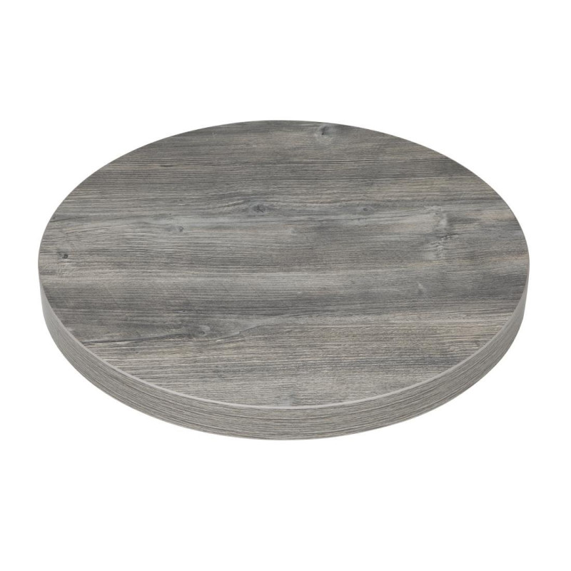 Tabuleiro de Mesa Redondo em Melamina Cinza 600 mm - Bolero, resistente e elegante Tabuleiro de Mesa Redondo em Melamina Cinza 600 mm - Bolero, resistente e elegante