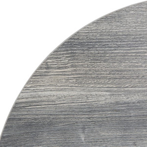 Tabuleiro de Mesa Redondo em Melamina Cinza 600 mm - Bolero, resistente e elegante