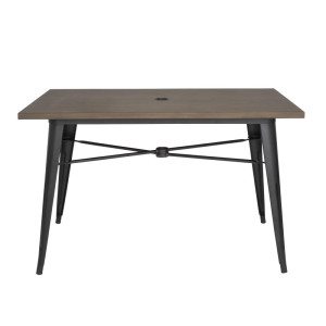 Mesa de exterior em madeira preta Bolero: Estética em madeira, robustez em alumínio para os seus espaços exteriores profissionai