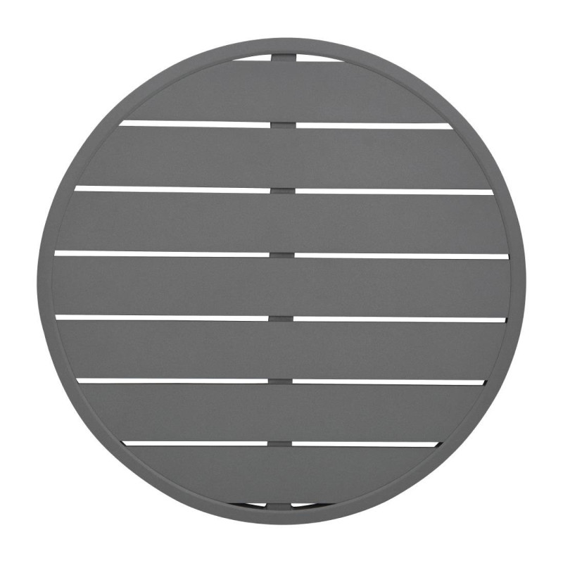 Tabuleiro de Mesa Redonda em Alumínio Cinza Escuro 580 mm Bolero - Estilo Moderno & Resistência Tabuleiro de Mesa Redonda em Alumínio Cinza Escuro 580 mm Bolero - Estilo Moderno & Resistência