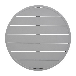 Tabuleiro de Mesa Redondo em Alumínio Cinza Claro 580mm Bolero - Estilo Moderno