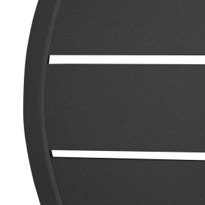Tabuleiro de Mesa Redondo em Alumínio Preto Bolero 580mm - Moderno e Resistente