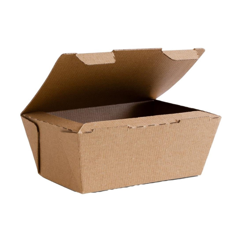 Caixas de alimentos microcaneladas compostáveis 110 x 150 mm - Conjunto de 300, Vegware Caixas de alimentos microcaneladas compostáveis 110 x 150 mm - Conjunto de 300, Vegware