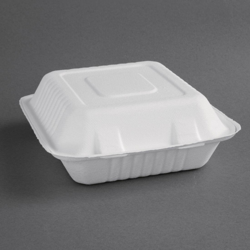 Caixas compostáveis Bagasse 223mm - Pacote com 200, ecologicamente responsáveis Caixas compostáveis Bagasse 223mm - Pacote com 200, ecologicamente responsáveis